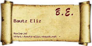 Bautz Eliz névjegykártya